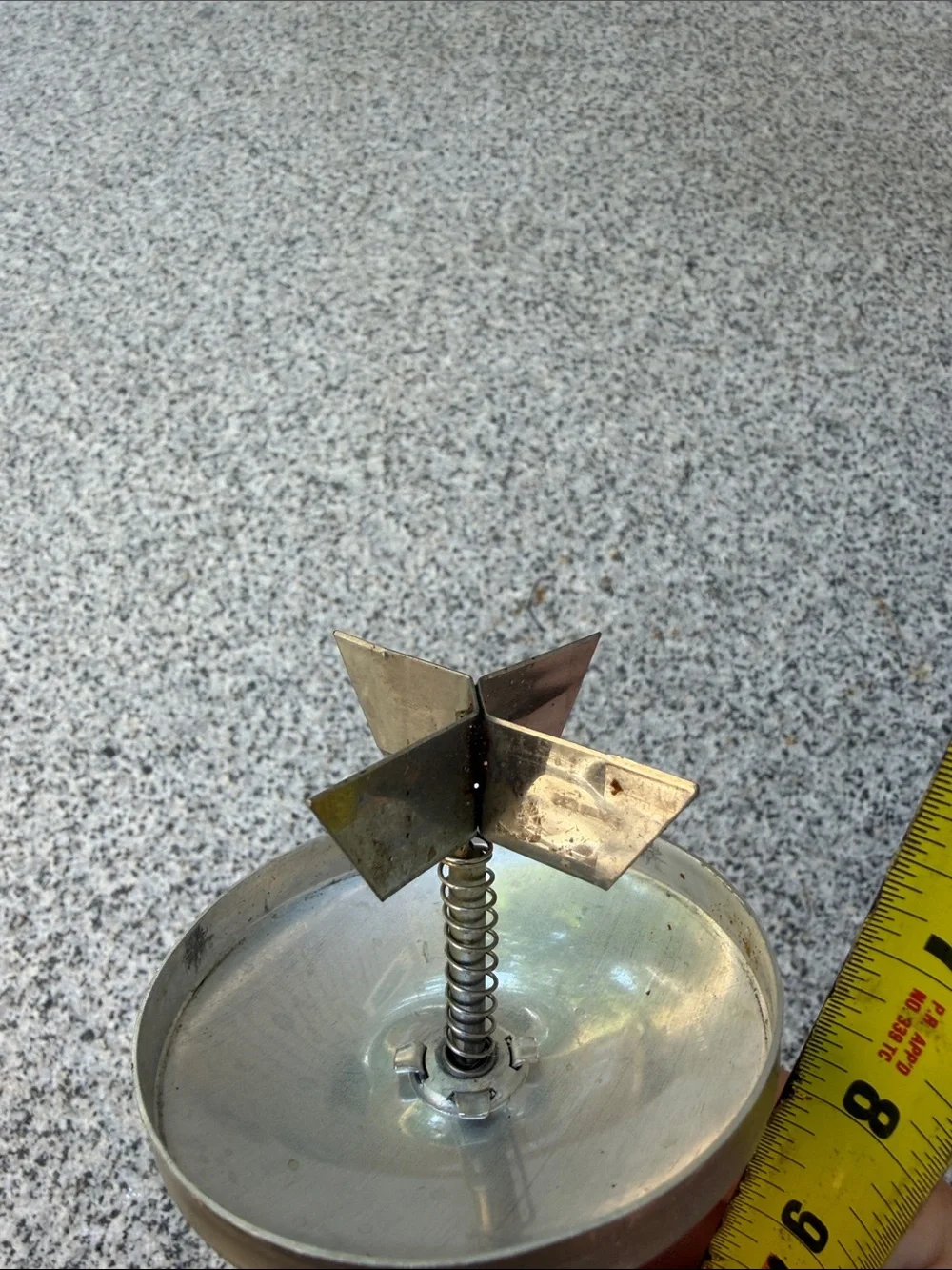 Silver and Red handheld chopper for mason jars